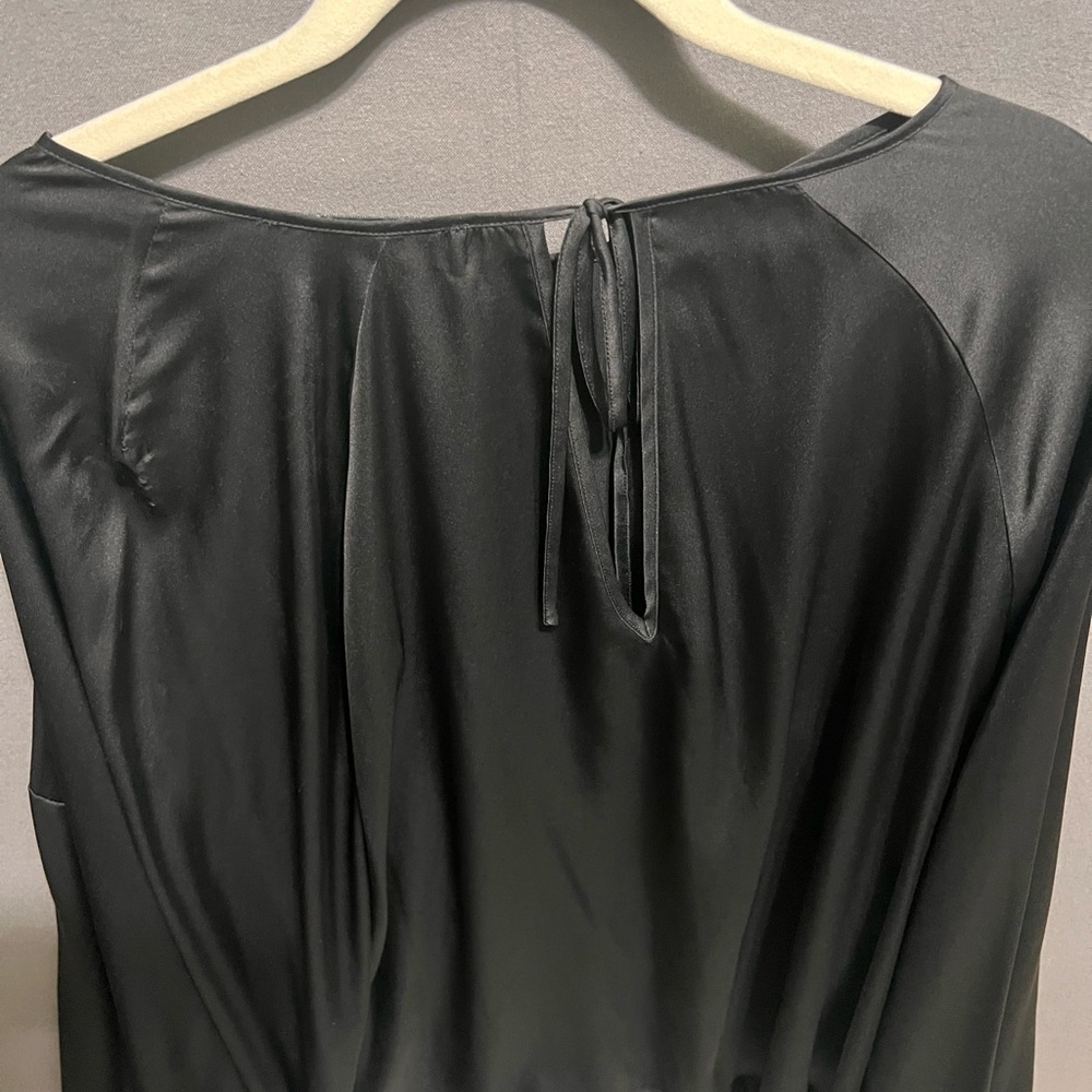 Eloquii Elegant Black Blouse with balloon sleeves. - Picture 3 of 3